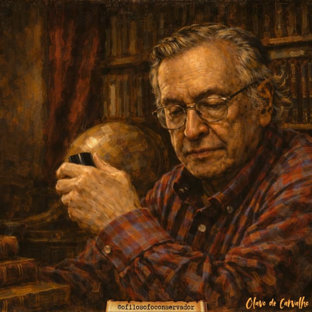 Filósofo Olavo de Carvalho - Retrato em Estilo Barroco