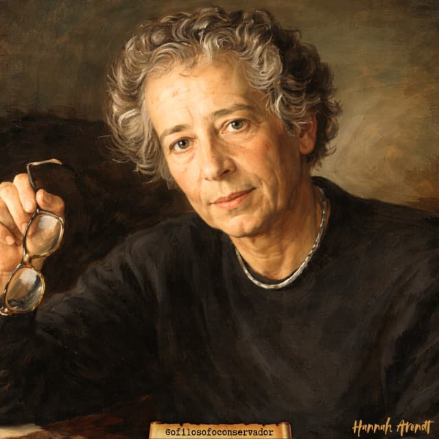 Filósofa Hannah Arendt - Retrato em Estilo Realista