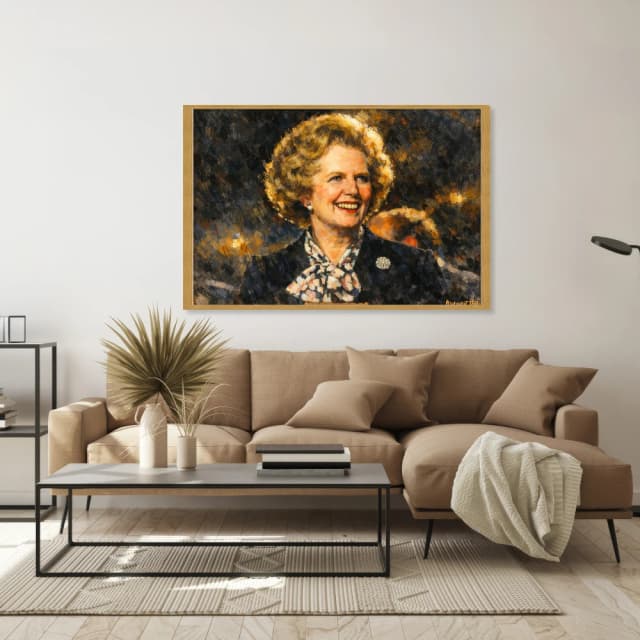 Margaret Thatcher - Retrato em Estilo Impressionista