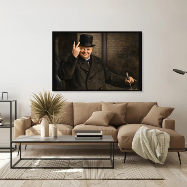 Winston Churchil - Pintura em Estilo Realista (DUO)