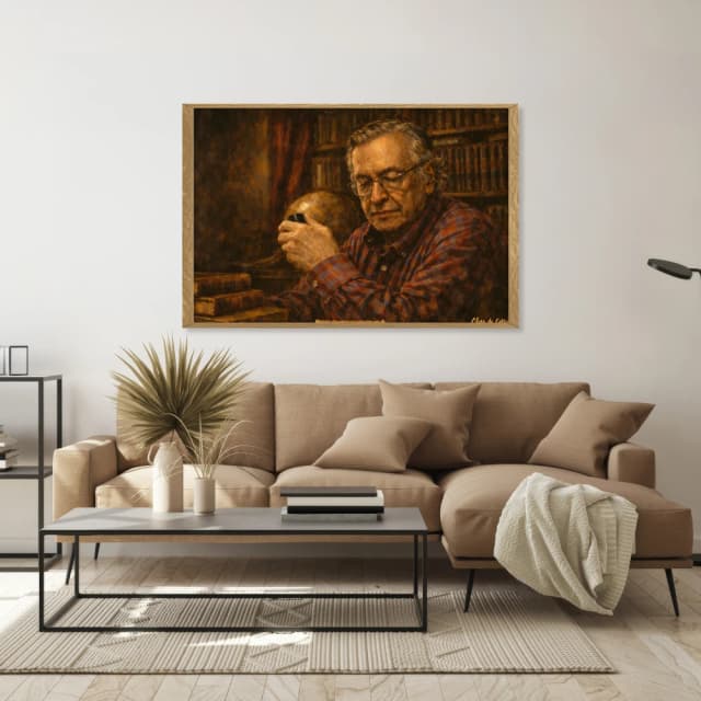 Filósofo Olavo de Carvalho - Retrato em Estilo Barroco
